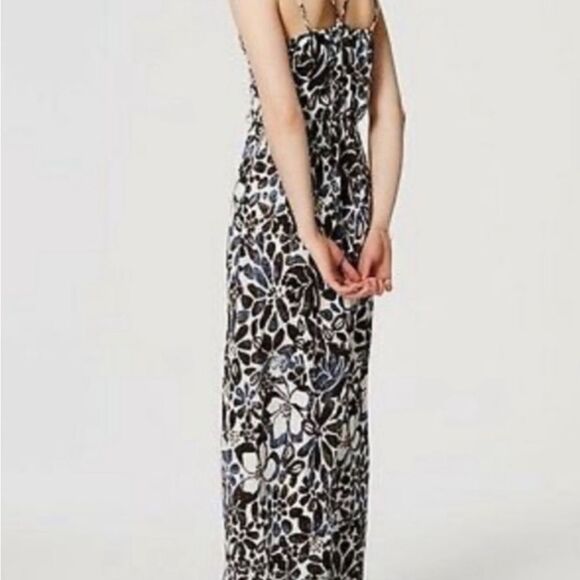 LOFT sun washed floral maxi split front wrap dress spaghetti straps-dbl cross - Picture 2 of 7